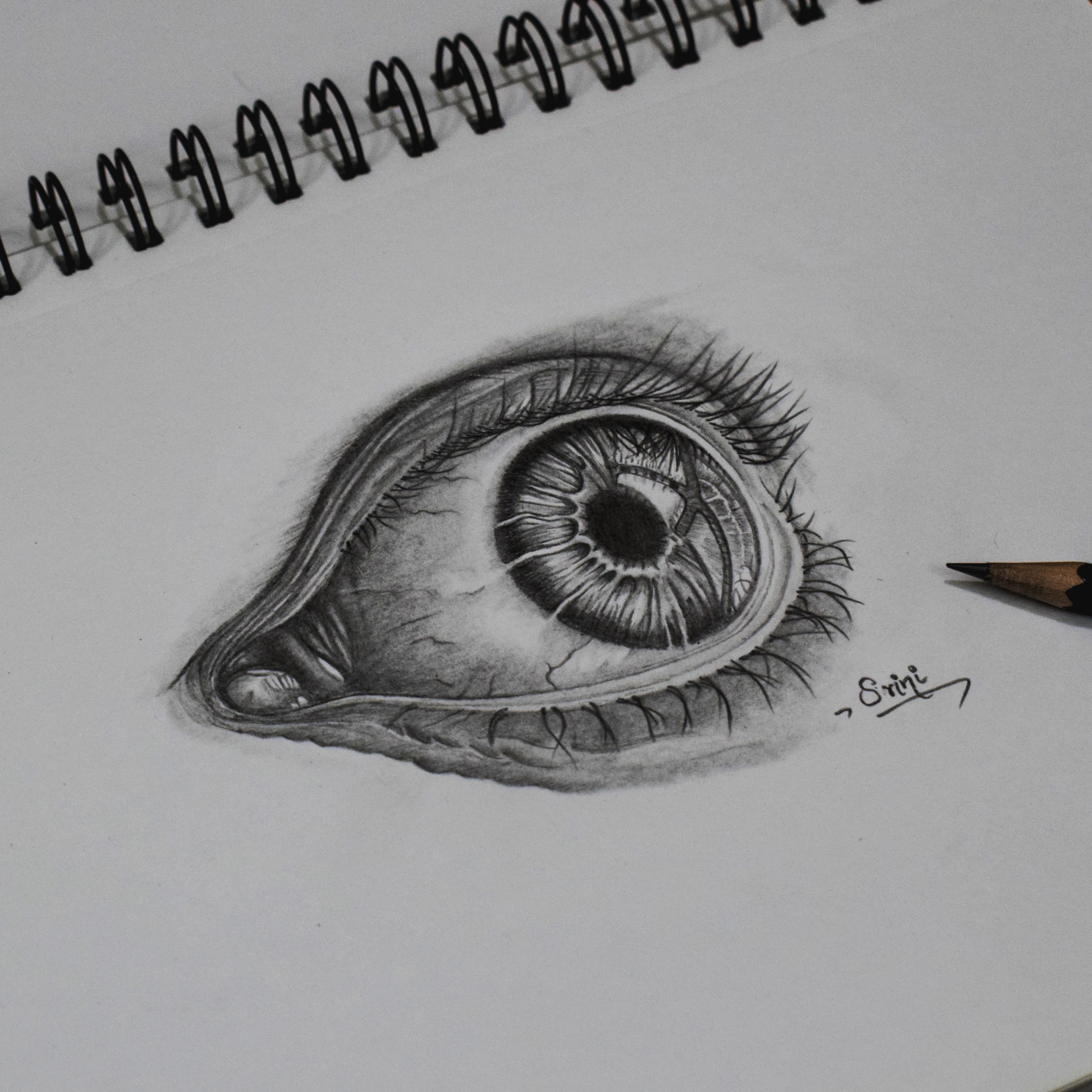 Crying Eye Drawing by Faakhir Khurram | Saatchi Art